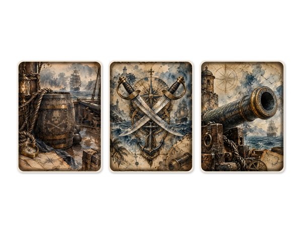 Cannons and Cutlasses Junk Journal Kit: Scrapbook Paper - Pirates and Privateers - Commercial Use — image 50