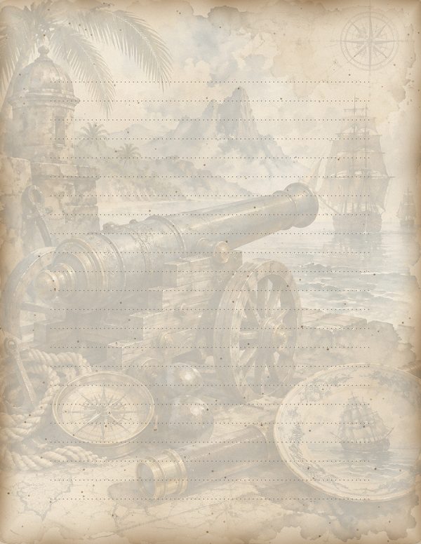 Cannons and Cutlasses Junk Journal Kit: Scrapbook Paper - Pirates and Privateers - Commercial Use — image 55