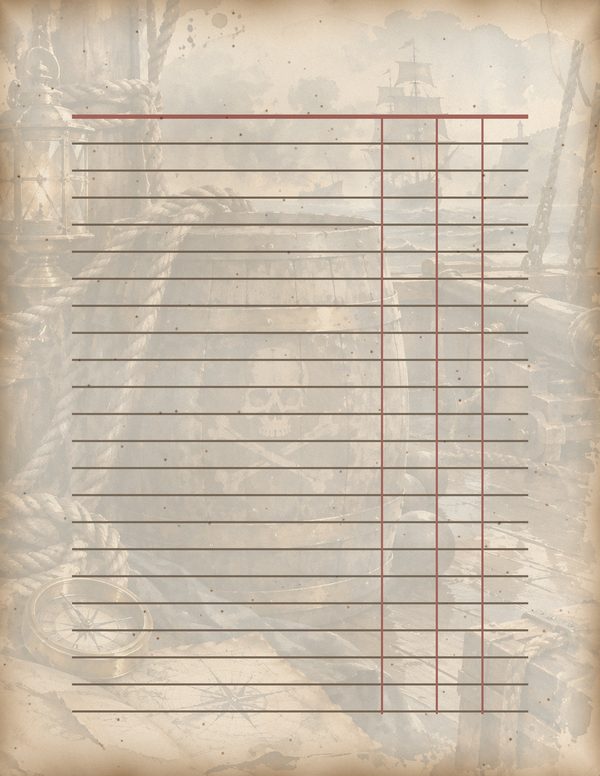 Cannons and Cutlasses Junk Journal Kit: Scrapbook Paper - Pirates and Privateers - Commercial Use — image 58