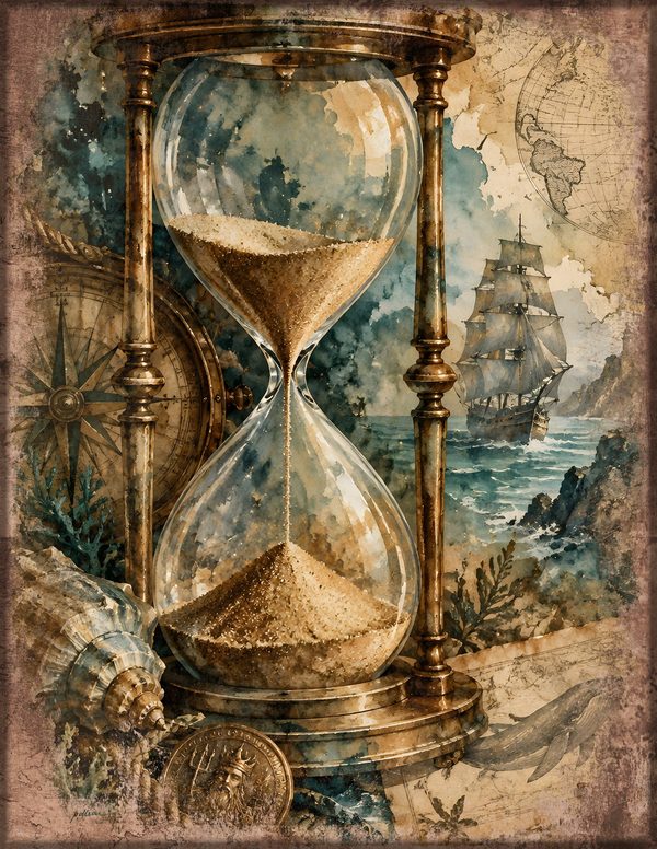 Compass and Spyglass Junk Journal Kit: Scrapbook Paper - Pirates and Privateers - Commercial Use — image 12