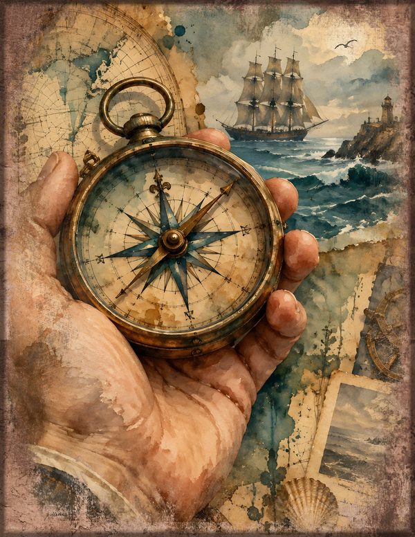 Compass and Spyglass Junk Journal Kit: Scrapbook Paper - Pirates and Privateers - Commercial Use — image 16