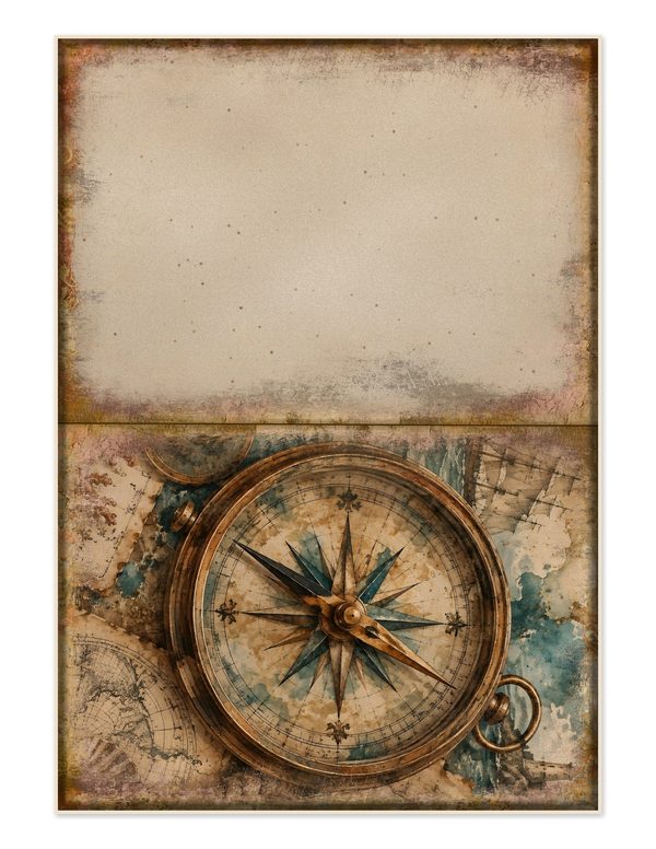 Compass and Spyglass Junk Journal Kit: Scrapbook Paper - Pirates and Privateers - Commercial Use — image 27