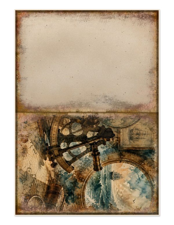 Compass and Spyglass Junk Journal Kit: Scrapbook Paper - Pirates and Privateers - Commercial Use — image 29