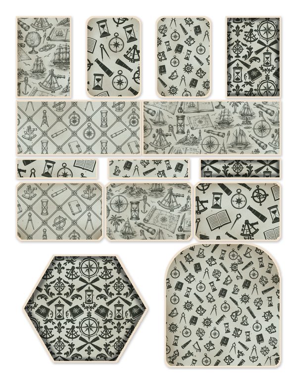 Compass and Spyglass Junk Journal Kit: Scrapbook Paper - Pirates and Privateers - Commercial Use — image 45