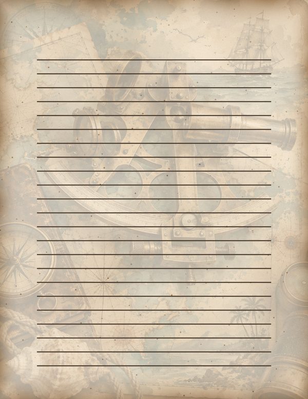 Compass and Spyglass Junk Journal Kit: Scrapbook Paper - Pirates and Privateers - Commercial Use — image 54