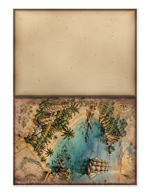 Desert Island Junk Journal Kit: Digital Scrapbook Paper - Pirates and Privateers - Commercial Use — image 22