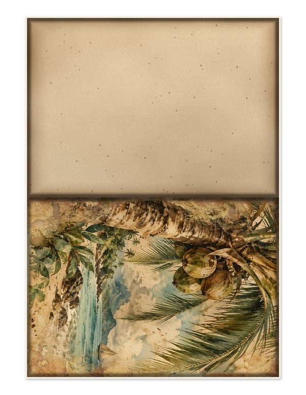 Desert Island Junk Journal Kit: Digital Scrapbook Paper - Pirates and Privateers - Commercial Use — image 23