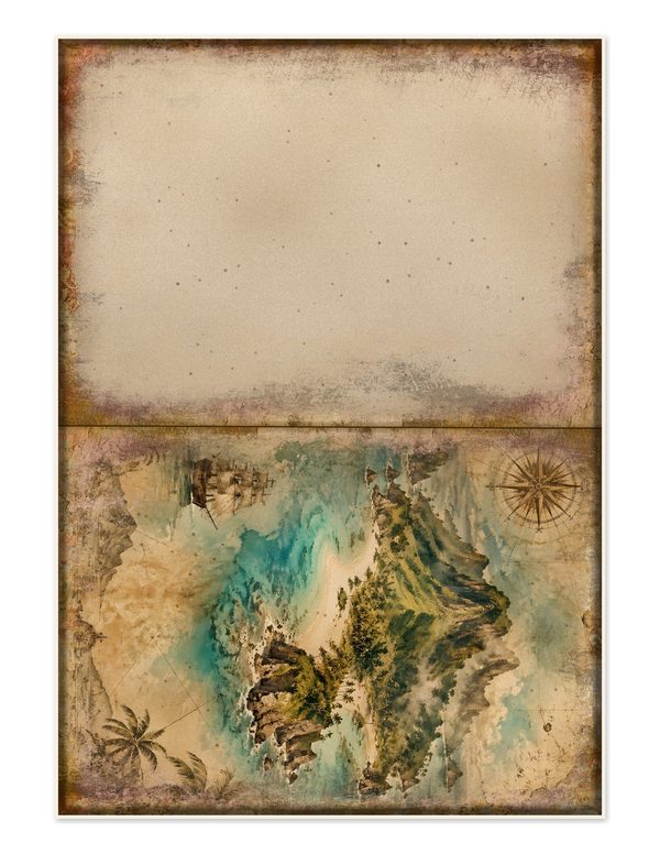 Desert Island Junk Journal Kit: Digital Scrapbook Paper - Pirates and Privateers - Commercial Use — image 27