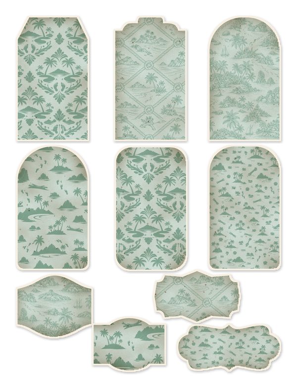 Desert Island Junk Journal Kit: Digital Scrapbook Paper - Pirates and Privateers - Commercial Use — image 43