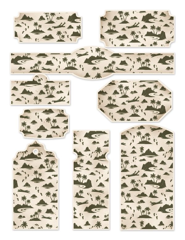 Desert Island Junk Journal Kit: Digital Scrapbook Paper - Pirates and Privateers - Commercial Use — image 47