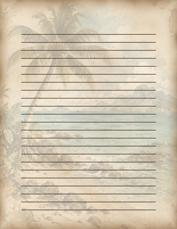 Desert Island Junk Journal Kit: Digital Scrapbook Paper - Pirates and Privateers - Commercial Use — image 54