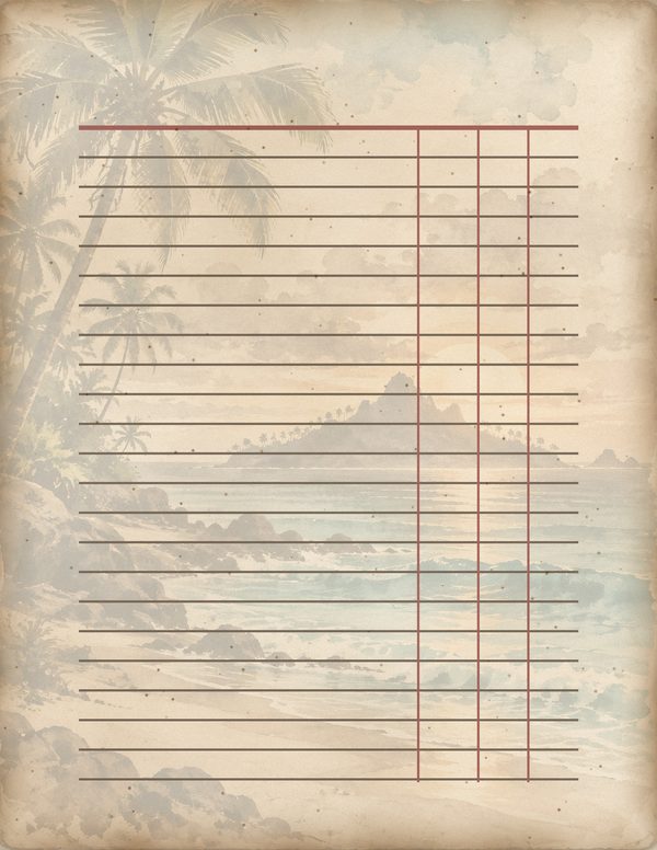 Desert Island Junk Journal Kit: Digital Scrapbook Paper - Pirates and Privateers - Commercial Use — image 58