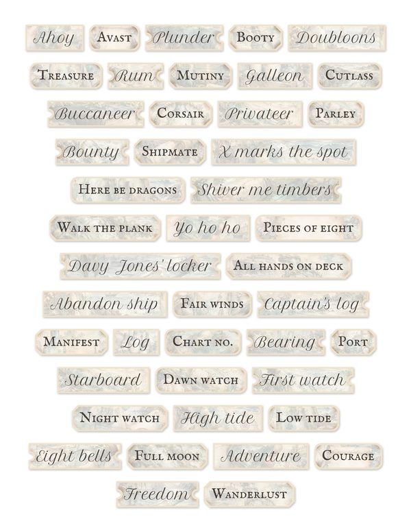 Message in a Bottle Junk Journal Kit: Scrapbook Paper - Pirates and Privateers - Commercial Use — image 52