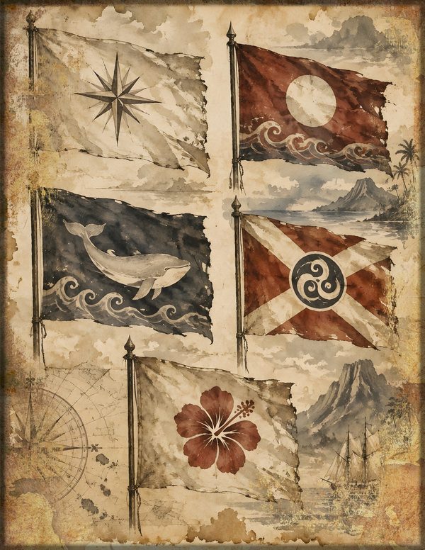 Jolly Roger Junk Journal Kit: Digital Scrapbook Paper - Pirates and Privateers - Commercial Use — image 5