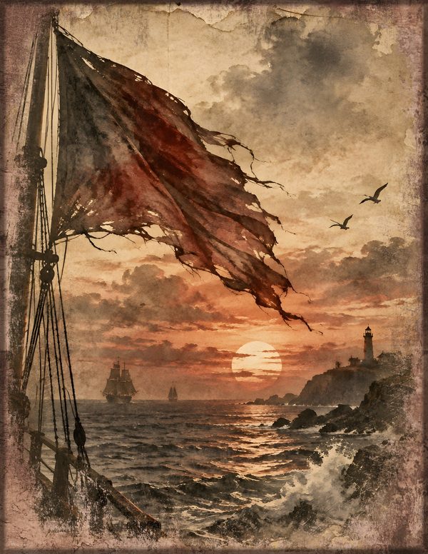 Jolly Roger Junk Journal Kit: Digital Scrapbook Paper - Pirates and Privateers - Commercial Use — image 6