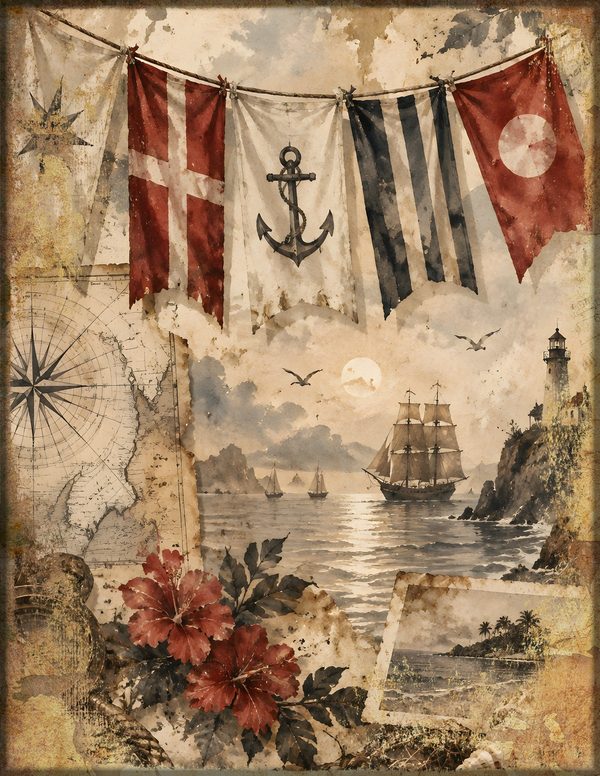 Jolly Roger Junk Journal Kit: Digital Scrapbook Paper - Pirates and Privateers - Commercial Use — image 15