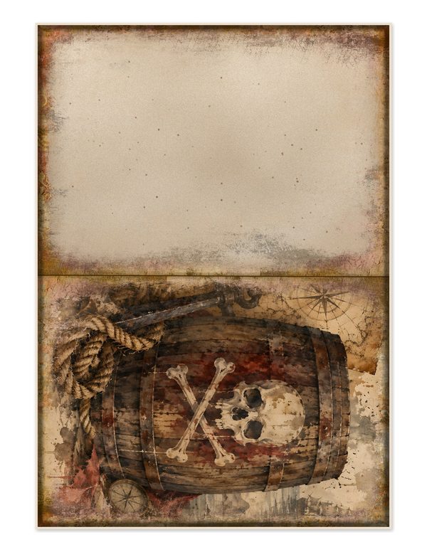 Jolly Roger Junk Journal Kit: Digital Scrapbook Paper - Pirates and Privateers - Commercial Use — image 27