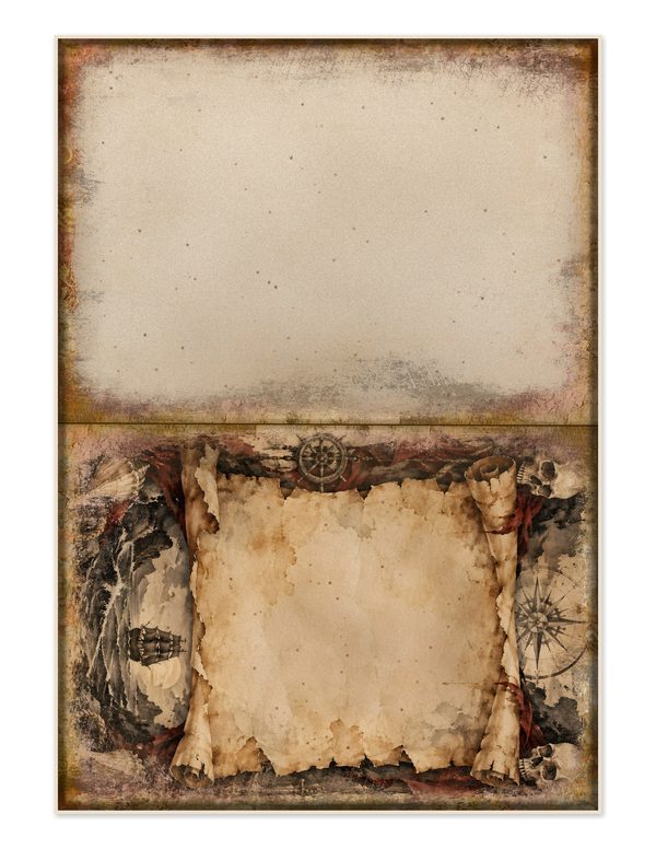 Jolly Roger Junk Journal Kit: Digital Scrapbook Paper - Pirates and Privateers - Commercial Use — image 29