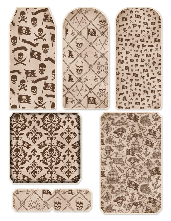 Jolly Roger Junk Journal Kit: Digital Scrapbook Paper - Pirates and Privateers - Commercial Use — image 44