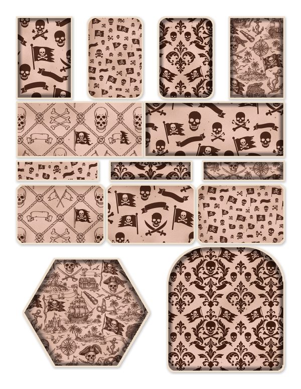 Jolly Roger Junk Journal Kit: Digital Scrapbook Paper - Pirates and Privateers - Commercial Use — image 45