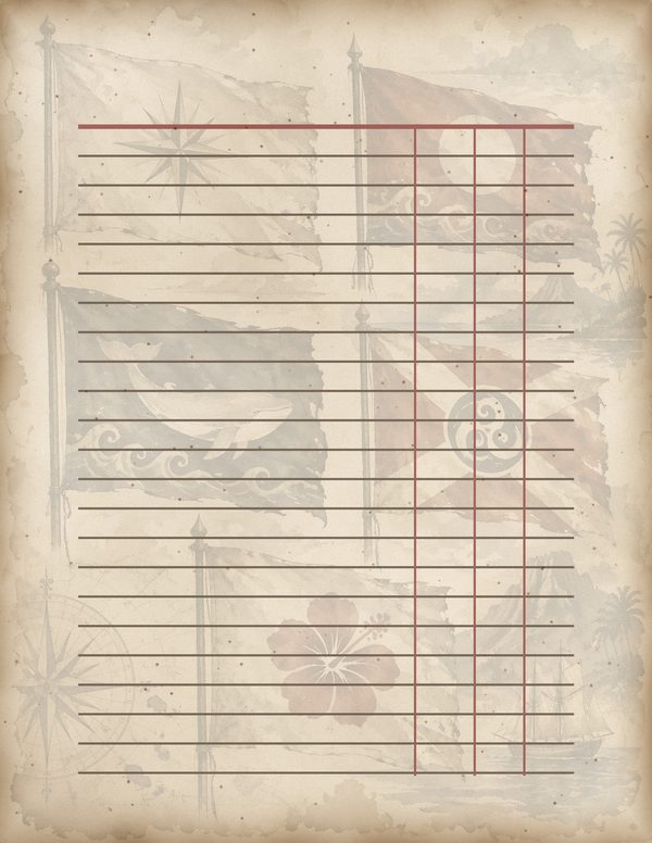 Jolly Roger Junk Journal Kit: Digital Scrapbook Paper - Pirates and Privateers - Commercial Use — image 58