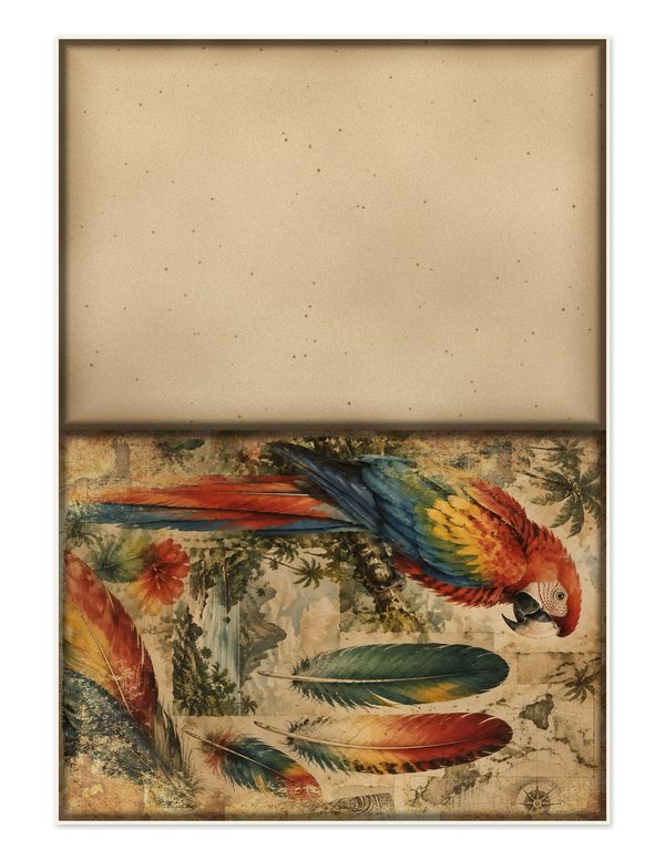 Parrots and Monkeys Junk Journal Kit: Scrapbook Paper - Pirates and Privateers - Commercial Use — image 25