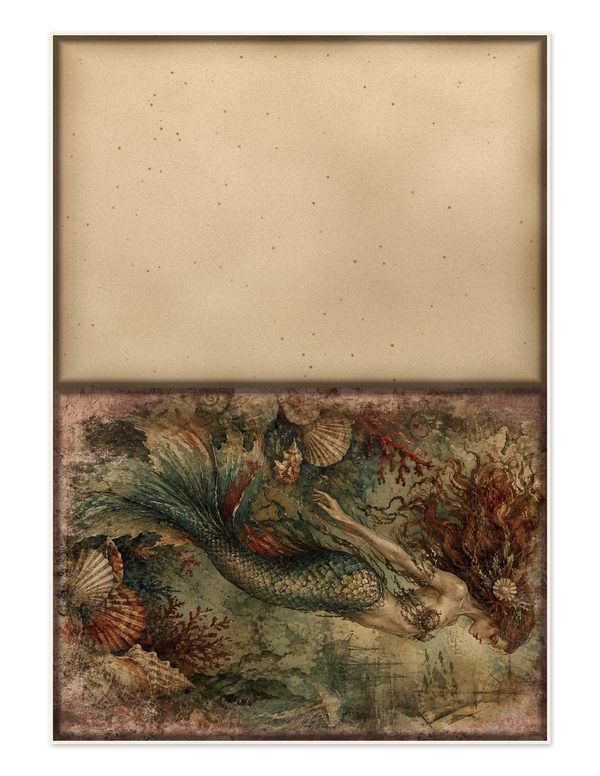 Mermaids of the Deep Junk Journal Kit: Scrapbook Paper - Pirates and Privateers - Commercial Use — image 22