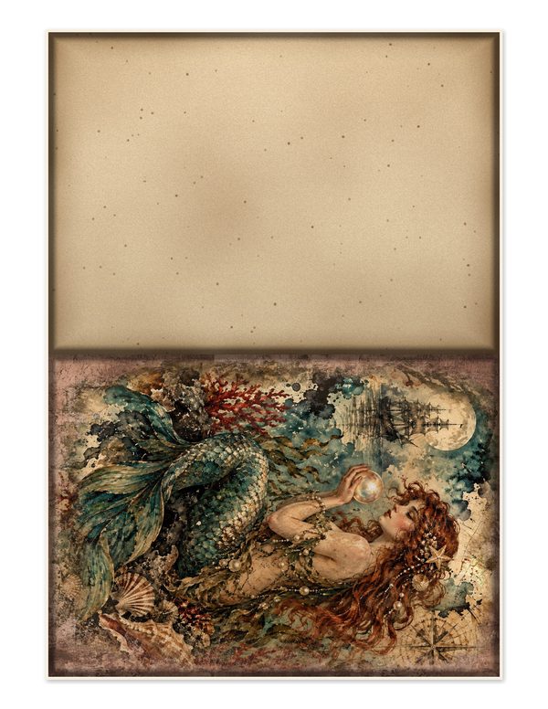 Mermaids of the Deep Junk Journal Kit: Scrapbook Paper - Pirates and Privateers - Commercial Use — image 24
