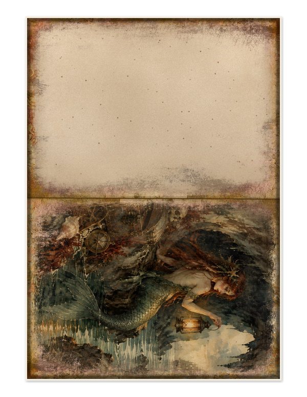 Mermaids of the Deep Junk Journal Kit: Scrapbook Paper - Pirates and Privateers - Commercial Use — image 30