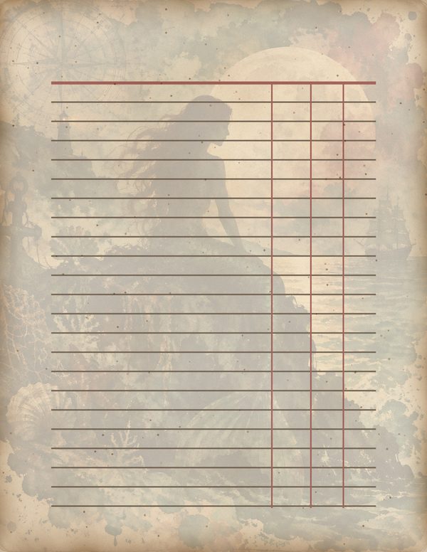 Mermaids of the Deep Junk Journal Kit: Scrapbook Paper - Pirates and Privateers - Commercial Use — image 58