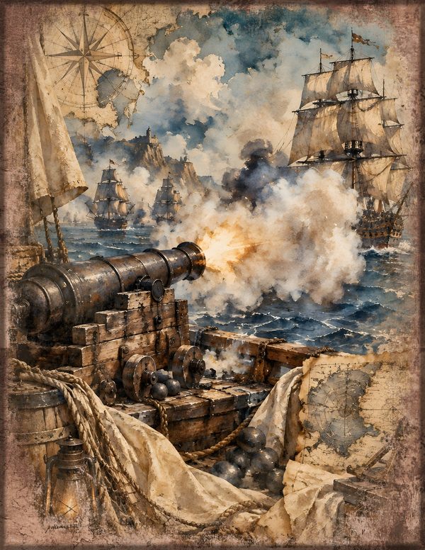 Pirate Ship Junk Journal Kit: Digital Scrapbook Paper - Pirates and Privateers - Commercial Use — image 12