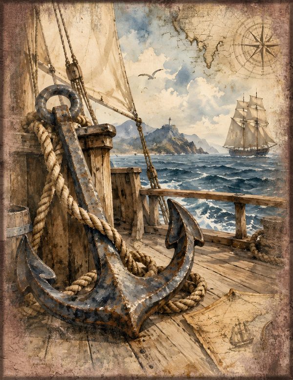 Pirate Ship Junk Journal Kit: Digital Scrapbook Paper - Pirates and Privateers - Commercial Use — image 14