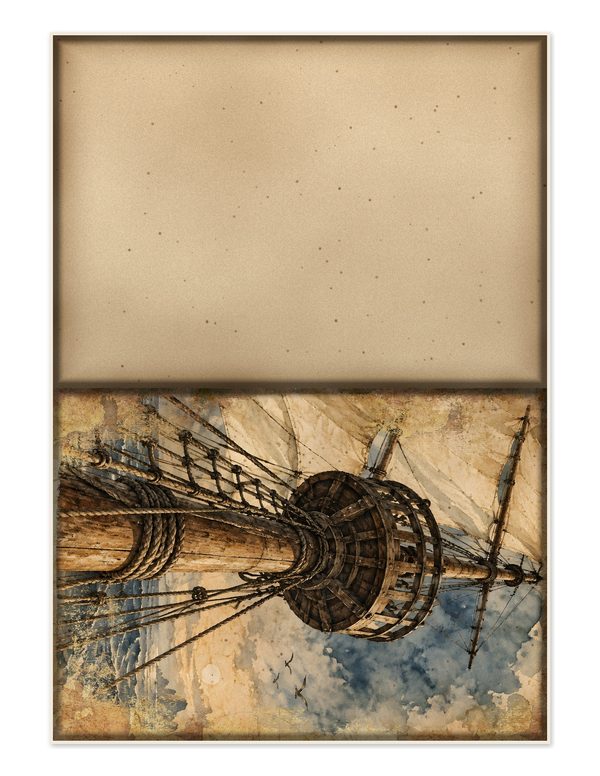 Pirate Ship Junk Journal Kit: Digital Scrapbook Paper - Pirates and Privateers - Commercial Use — image 25