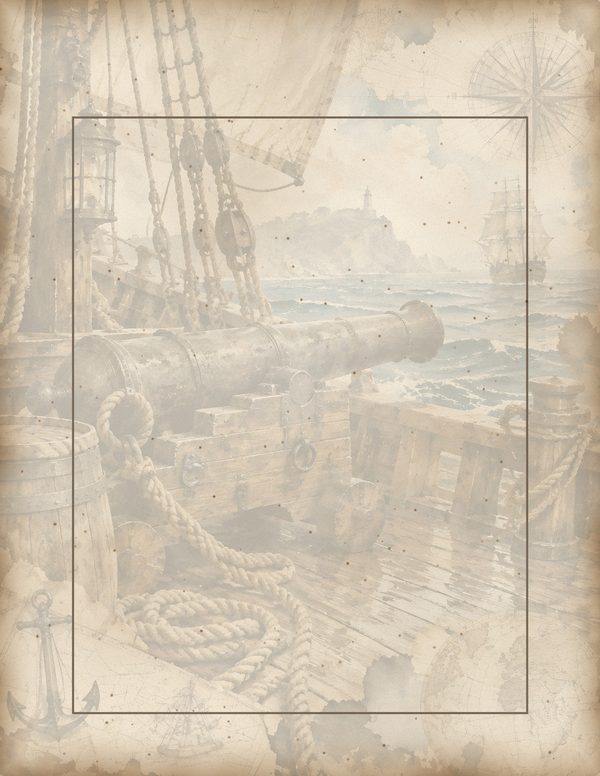 Pirate Ship Junk Journal Kit: Digital Scrapbook Paper - Pirates and Privateers - Commercial Use — image 56