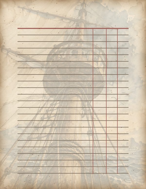Pirate Ship Junk Journal Kit: Digital Scrapbook Paper - Pirates and Privateers - Commercial Use — image 58
