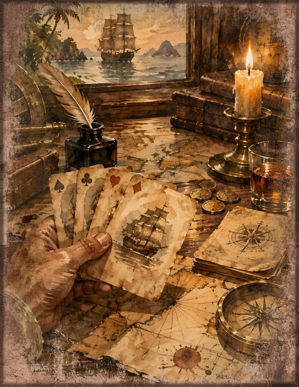 Pirate Tavern Junk Journal Kit: Digital Scrapbook Paper - Pirates and Privateers - Commercial Use — image 4