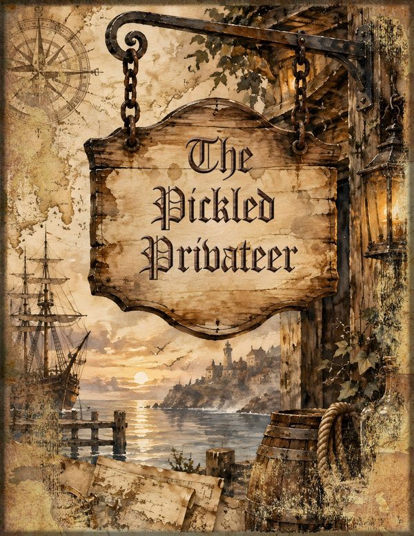 Pirate Tavern Junk Journal Kit: Digital Scrapbook Paper - Pirates and Privateers - Commercial Use — image 9