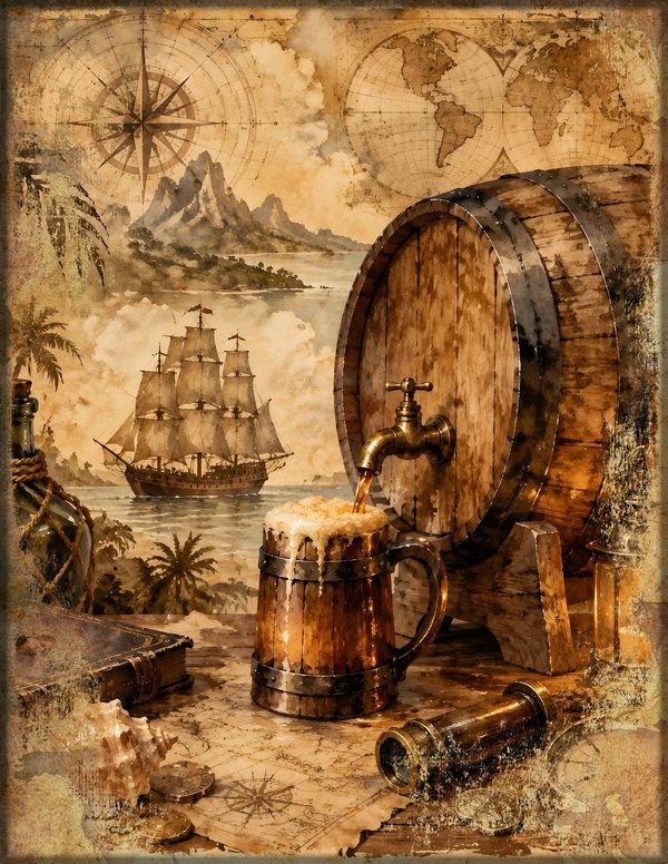 Pirate Tavern Junk Journal Kit: Digital Scrapbook Paper - Pirates and Privateers - Commercial Use — image 11