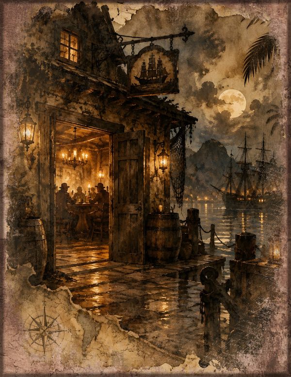 Pirate Tavern Junk Journal Kit: Digital Scrapbook Paper - Pirates and Privateers - Commercial Use — image 12
