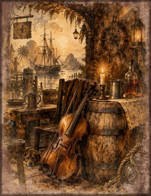 Pirate Tavern Junk Journal Kit: Digital Scrapbook Paper - Pirates and Privateers - Commercial Use — image 16