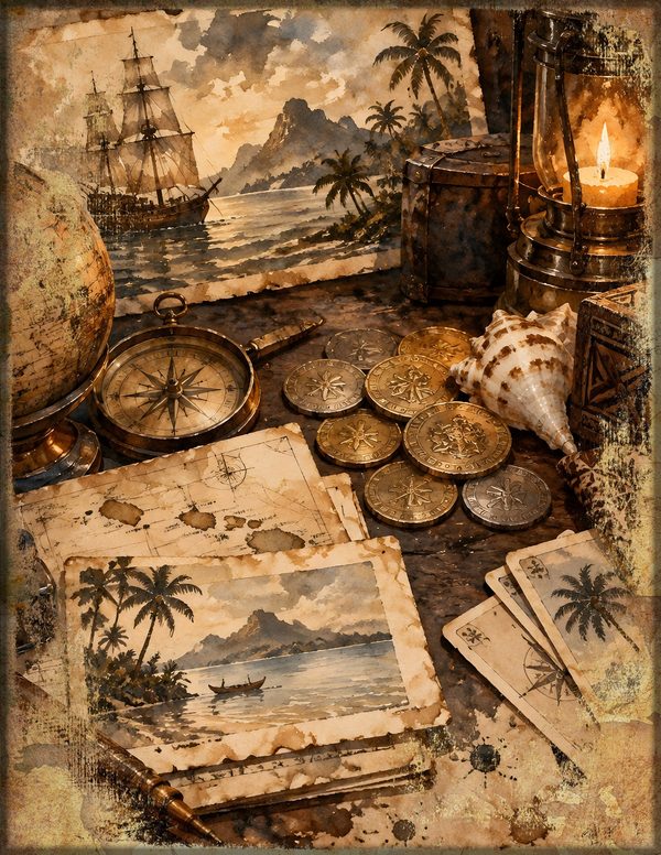 Pirate Tavern Junk Journal Kit: Digital Scrapbook Paper - Pirates and Privateers - Commercial Use — image 17
