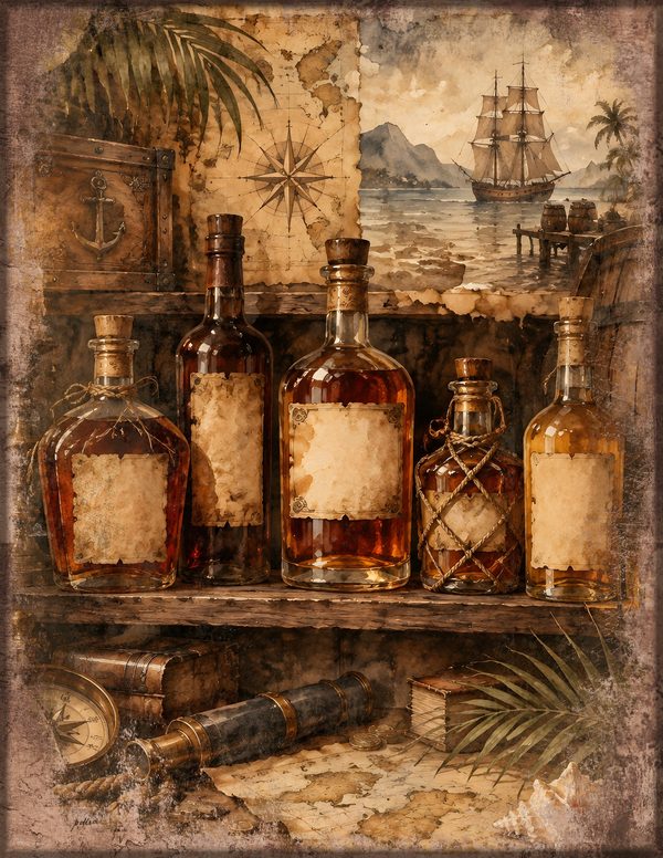 Pirate Tavern Junk Journal Kit: Digital Scrapbook Paper - Pirates and Privateers - Commercial Use — image 18