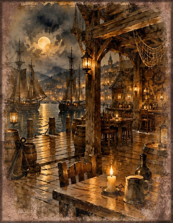 Pirate Tavern Junk Journal Kit: Digital Scrapbook Paper - Pirates and Privateers - Commercial Use — image 20