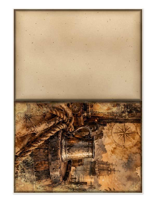 Pirate Tavern Junk Journal Kit: Digital Scrapbook Paper - Pirates and Privateers - Commercial Use — image 21