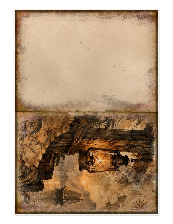 Pirate Tavern Junk Journal Kit: Digital Scrapbook Paper - Pirates and Privateers - Commercial Use — image 26