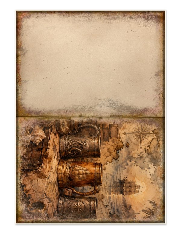 Pirate Tavern Junk Journal Kit: Digital Scrapbook Paper - Pirates and Privateers - Commercial Use — image 27