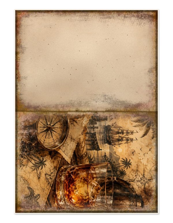 Pirate Tavern Junk Journal Kit: Digital Scrapbook Paper - Pirates and Privateers - Commercial Use — image 28