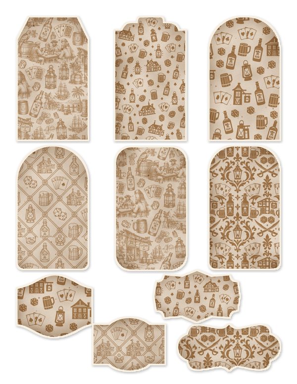 Pirate Tavern Junk Journal Kit: Digital Scrapbook Paper - Pirates and Privateers - Commercial Use — image 43