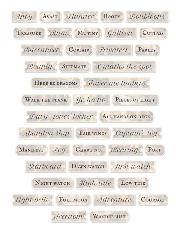 Pirate Tavern Junk Journal Kit: Digital Scrapbook Paper - Pirates and Privateers - Commercial Use — image 52