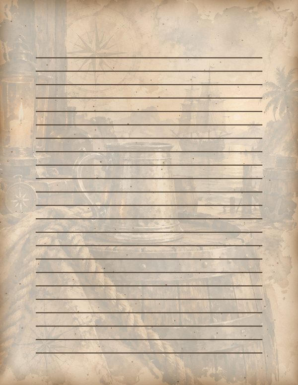 Pirate Tavern Junk Journal Kit: Digital Scrapbook Paper - Pirates and Privateers - Commercial Use — image 54